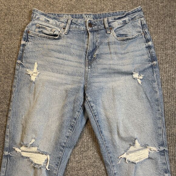 a.n.a. A New Approach Jeans Womens Size 10 Blue Mid Rise Boyfriend Medium Wash - Picture 2 of 8